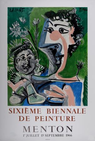 リトグラフ Picasso (After) - Sixième Biennale de Peinture, Menton, 1966