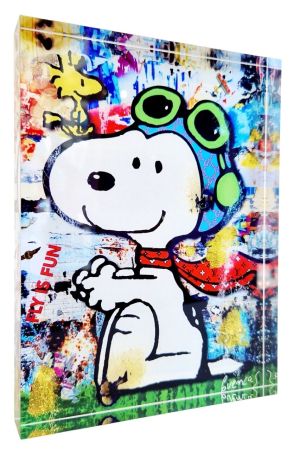 デジタル版画 Cuencas - Snoopy fly is fun