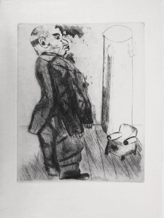 彫版 Chagall - Sobakévitch près du fauteuil (Les Âmes mortes)