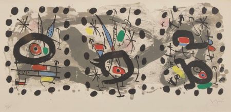 リトグラフ Miró - Solar Bird, Lunar Bird, Sparks