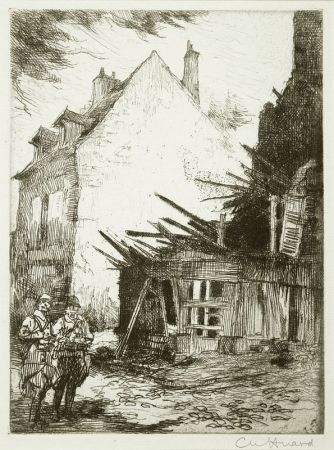 カーボランダム Huard - (Soldiers Surveying Ruins, WWI)