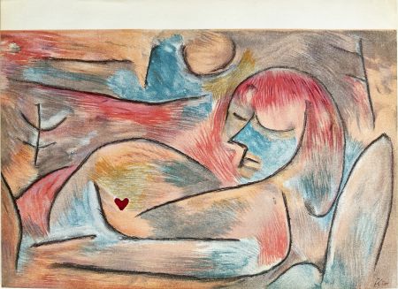 リトグラフ Klee - SOMMEIL D'HIVER. Lithographie de 1938, signée dans la composition.