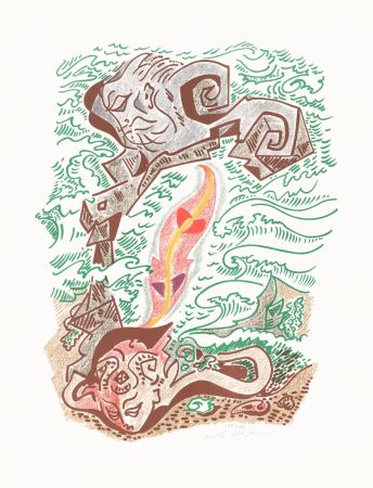 リトグラフ Masson - Sonnets Louise Labé