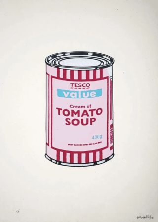シルクスクリーン Banksy - Soup Can - pink
