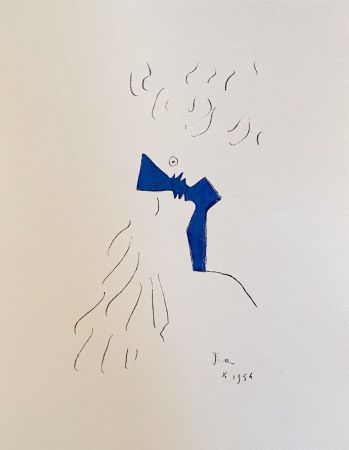 リトグラフ Cocteau - Sous le manteau de feu