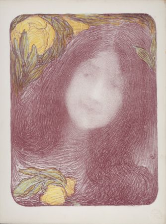リトグラフ Aman-Jean - Sous les Fleurs, 1897