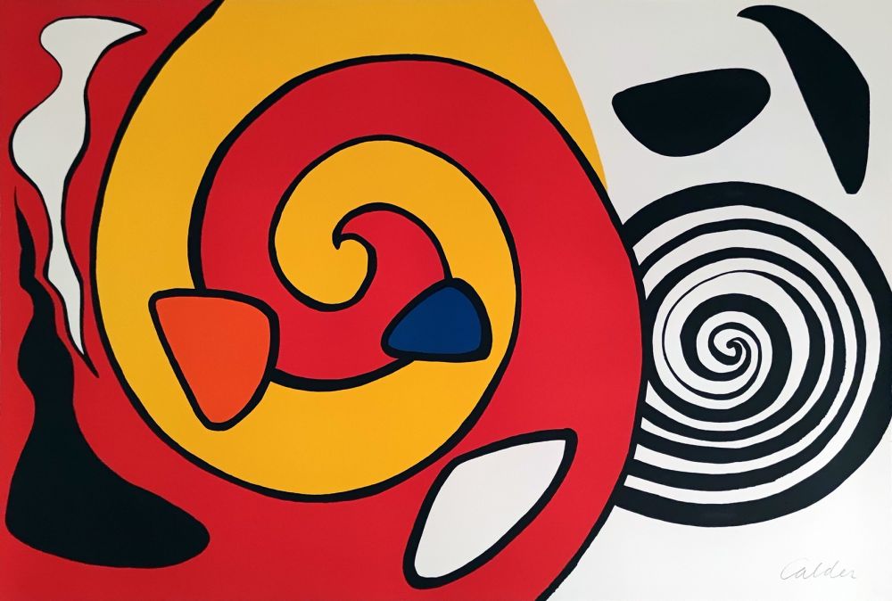リトグラフ Calder - Spirale et turban