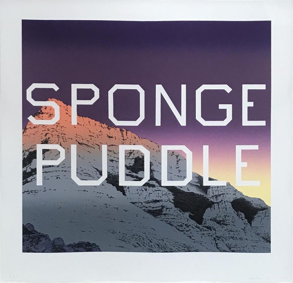 リトグラフ Ruscha - Sponge Puddle