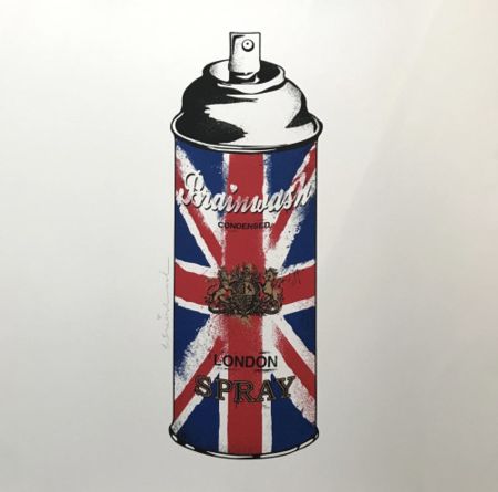 シルクスクリーン Mr Brainwash - Spray Can (Union Jack)