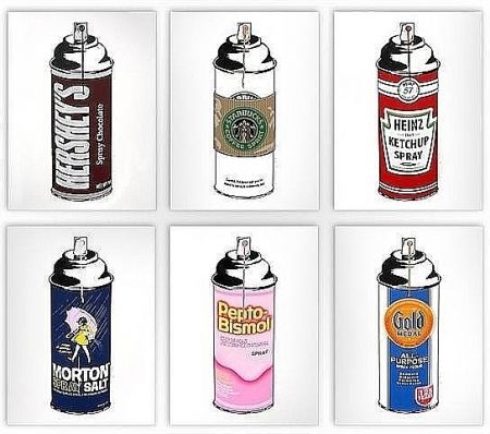 シルクスクリーン Mr. Brainwash - Spray Cans - Portfolio of 6 prints