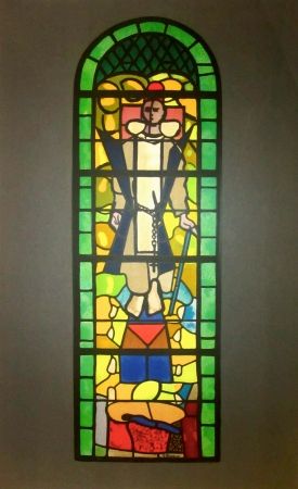 リトグラフ Braque - Stained glass window at Church of Saint Dominique, Varengeville