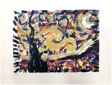 リトグラフ Arman - Starry Night (Hommage à Van Gogh)