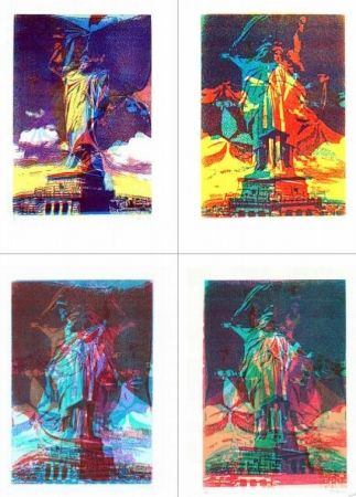シルクスクリーン Bury - Statue de la liberté, 8 variations