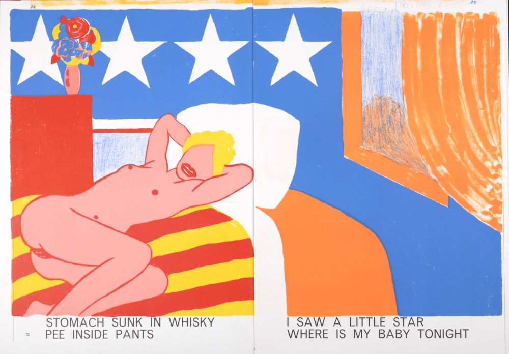 リトグラフ Wesselmann - Stomach Sunk in Whisky Pee Inside Pants