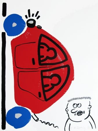 リトグラフ Haring - Story of Red & Blue #16