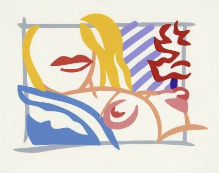 リトグラフ Wesselmann - Study for Bedroom Blonde with Lavender Wallpaper