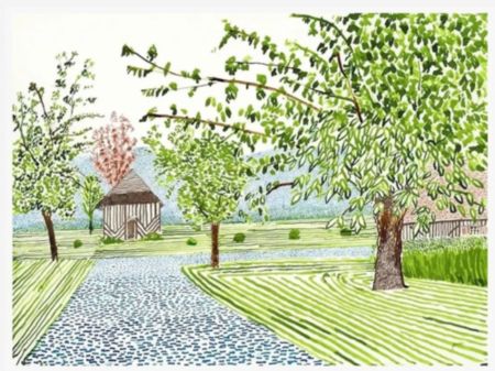 多数の Hockney - Study of the Entrance
