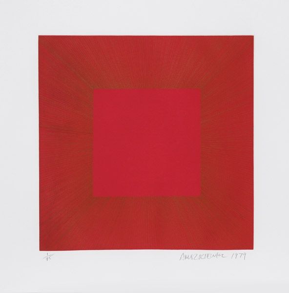 アクチアント Anuszkiewicz - Summer Suite (Red with Gold I)