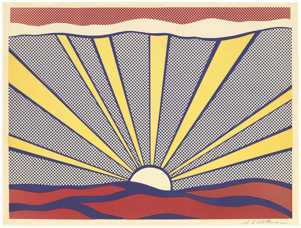 リトグラフ Lichtenstein - Sunrise