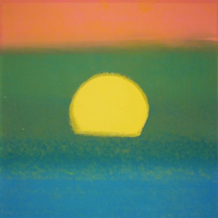 シルクスクリーン Warhol - Sunset (Unique) (Blue/Green/Orange/Yellow)