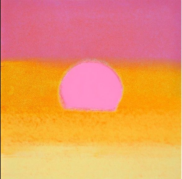シルクスクリーン Warhol - Sunset (Unique) (Pink/Yellow)