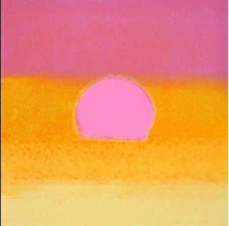 シルクスクリーン Warhol - Sunset (Unique) (Pink/Yellow)