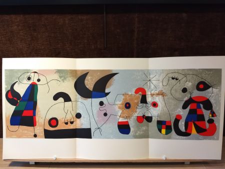 挿絵入り本 Miró - Sur quatre murs