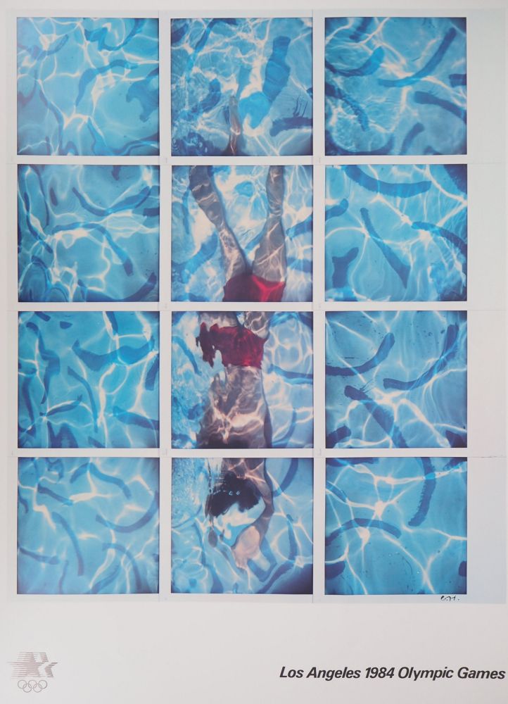 リトグラフ Hockney - Swimmer, Pool Diver