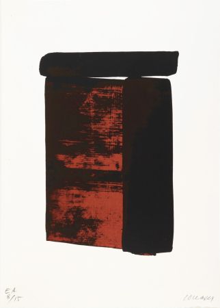 シルクスクリーン Soulages - Sérigraphie n° 12 