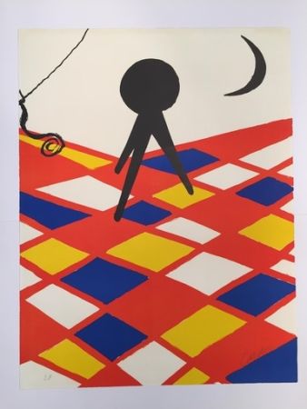 リトグラフ Calder - Tabouret à trois pieds
