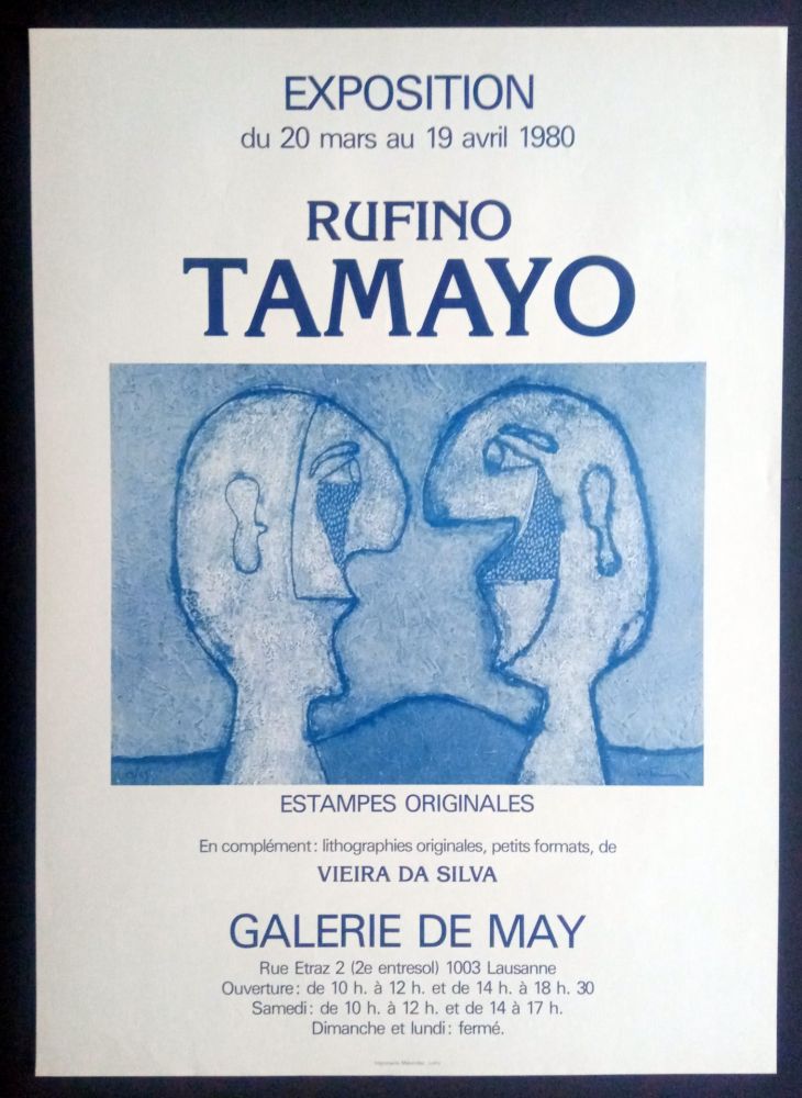 掲示 Tamayo - Tamayo - Estampes Originales - Galerie de May 1980