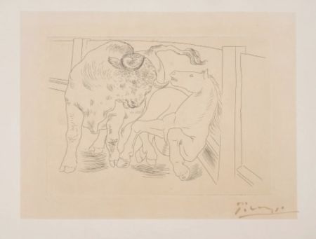 彫版 Picasso - Taureau et Cheval