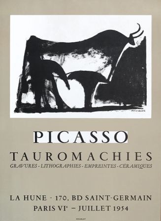 リトグラフ Picasso - ‘TAUROMACHIES’ AT LA HUNE, 1954.