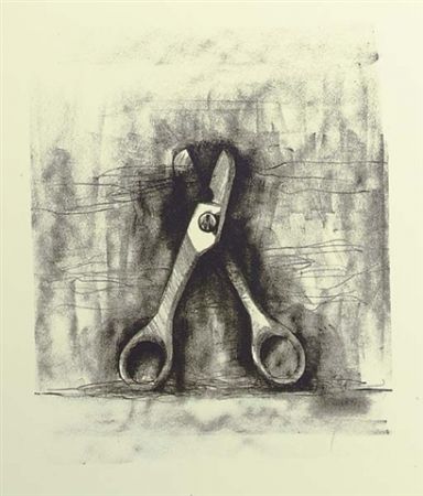 リトグラフ Dine - Ten winter tools (Scissor)