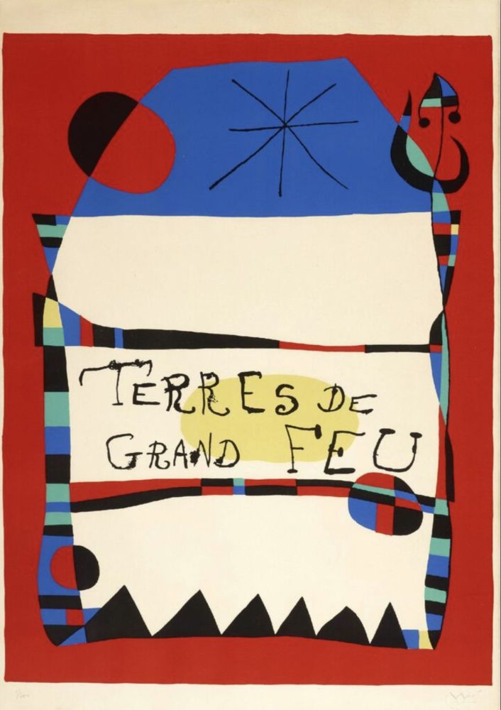 リトグラフ Miró - Terres de Grand Feu