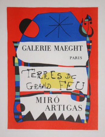 リトグラフ Miró (After) - Terres de Grand Feu
