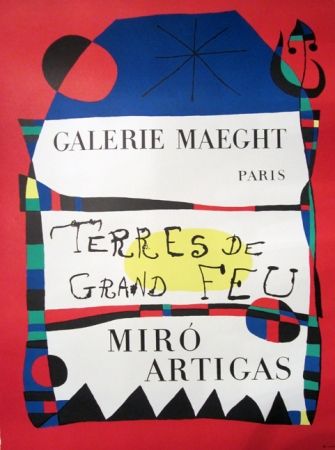 リトグラフ Miró - Terres De Grand Feu