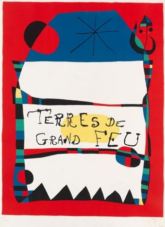リトグラフ Miró - Terres de grand feu, 1956
