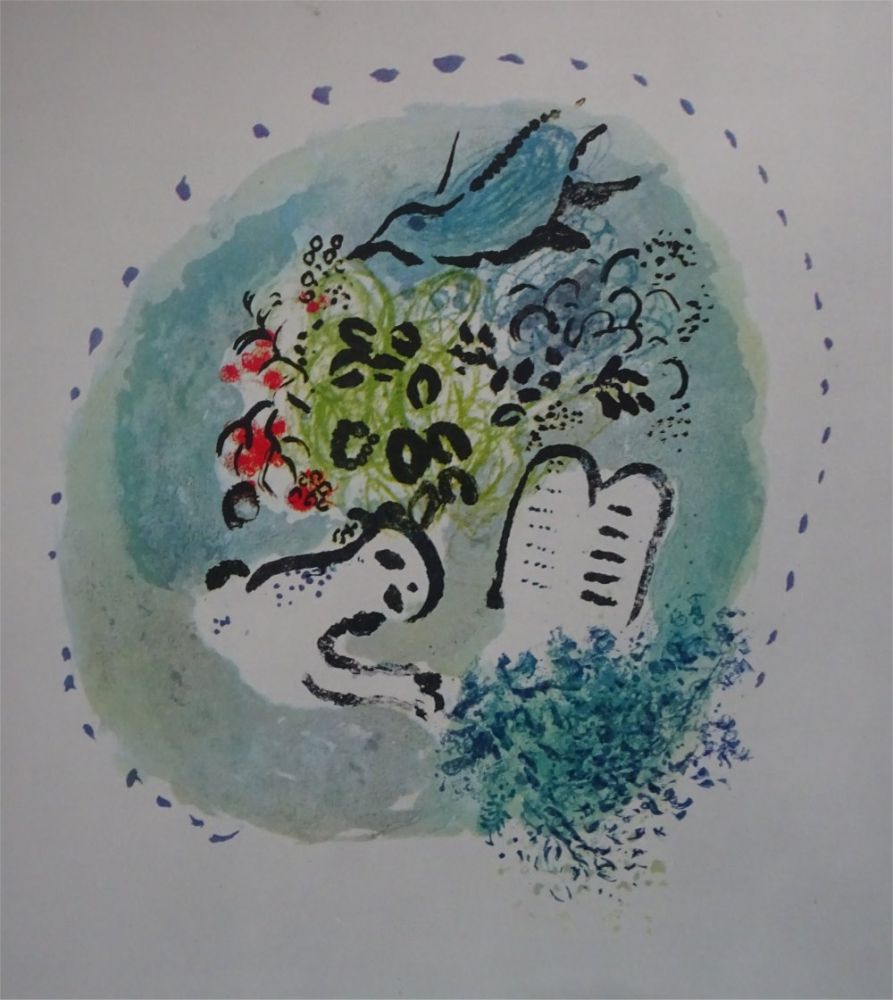 リトグラフ Chagall - Tete de Chapitre