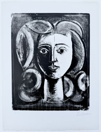 リトグラフ Picasso - Tete de Jeune Fille