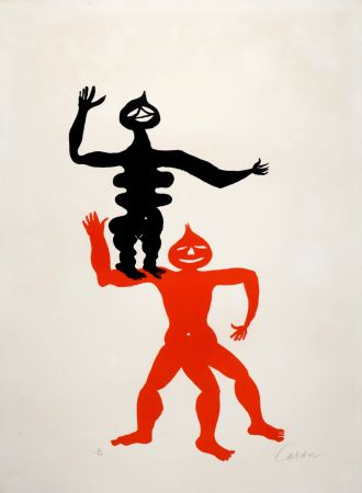リトグラフ Calder - The Acrobats, c. 1975 - Hand-signed