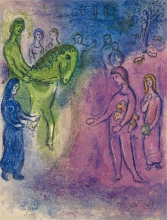リトグラフ Chagall - The Arrival of Dionysophane