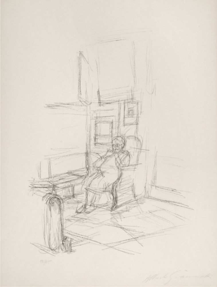 リトグラフ Giacometti - The artist's mother sitting in front of the stove