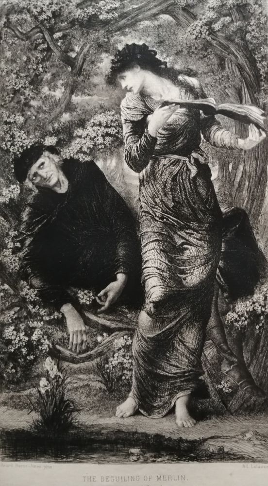 エッチング Burne-Jones - The Beguiling of Merlin