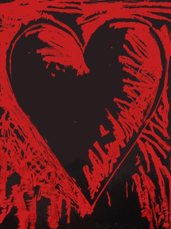 木版 Dine - The Black and Red Heart