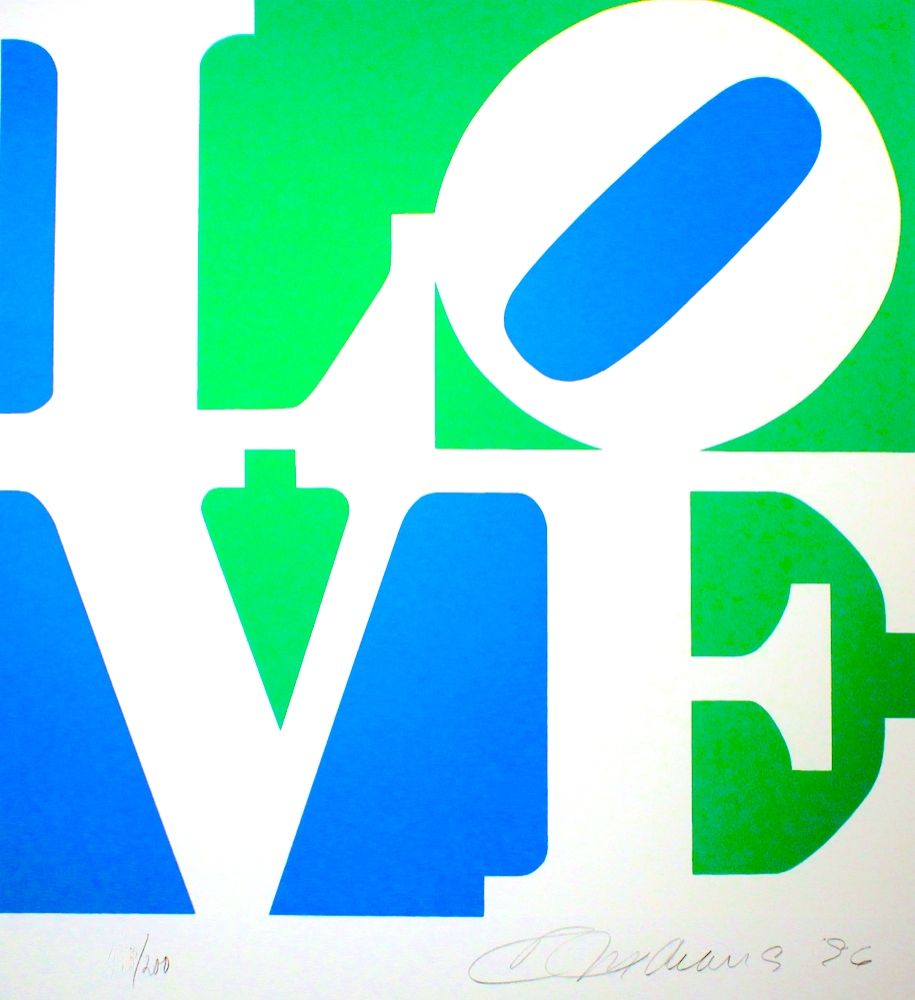 リトグラフ Indiana - The Book of Love #8 (green/blue)