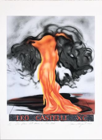 リトグラフ Rosenquist - The Flame Still Dances on Leo's Book (not in Glenn) from the portfolio of Leo Castelli's 90th Birthday