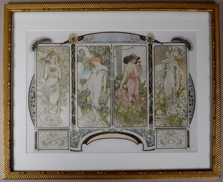 リトグラフ Mucha - The Flowers (one sheet), circa 1900