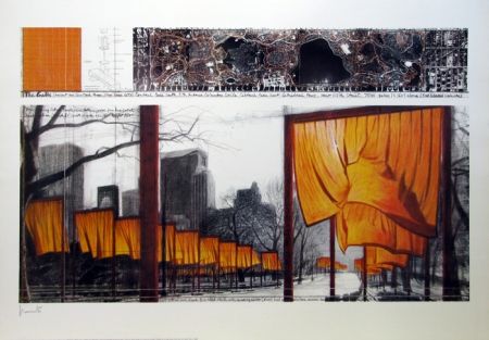 リトグラフ Christo & Jeanne-Claude - The Gates, Project for Central Park, New York