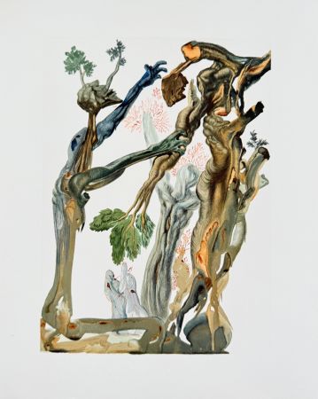 木版 Dali - The Inferno, Canto 13 - La Fôret des suicidés